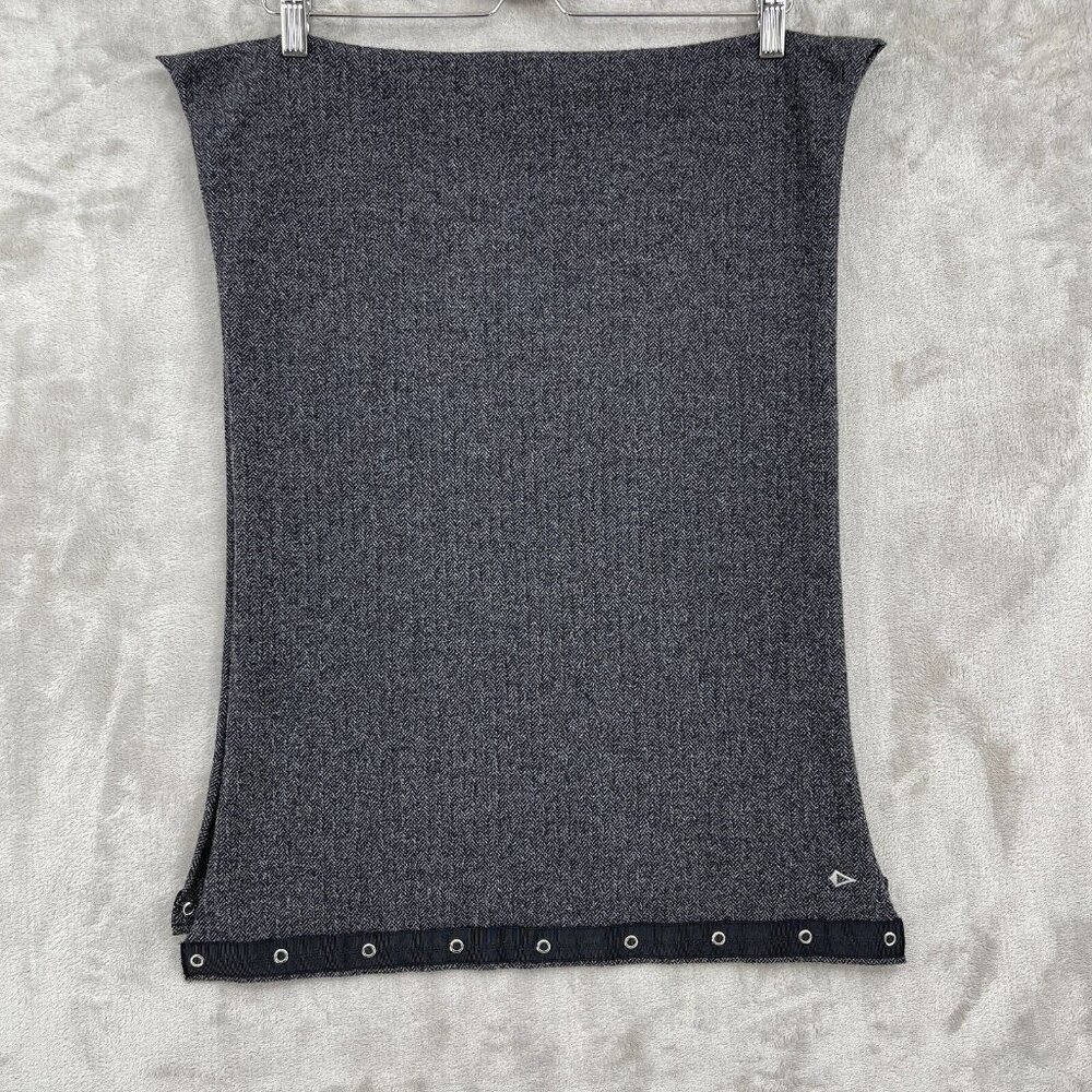 Ivivva by Lululemon Village Chill Scarf In Herringbone Slate Black Convertible